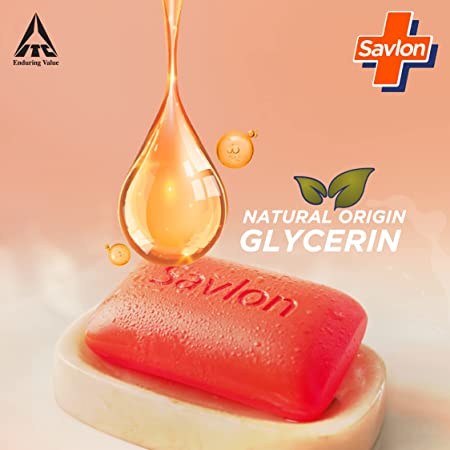 Savlon Moisturizing Glycerin soap bar with germ protection