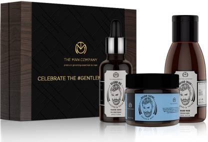 The Man Company Beard Care Kit - Beard Wash + Beard Creme + Beard Oil