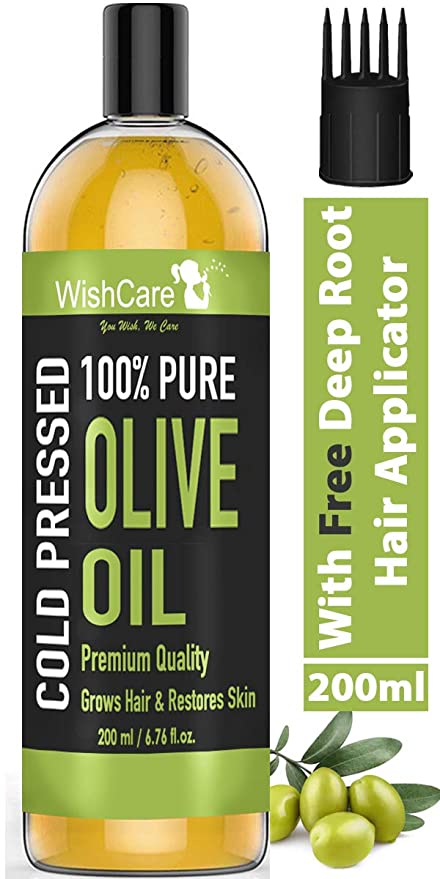 WishCare 100% Pure Premium Cold Pressed Olive Oil for Hair and Skinn
