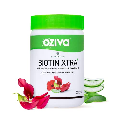 OZiva Biotin Xtra with Keratin Builder, 7000 Mcg