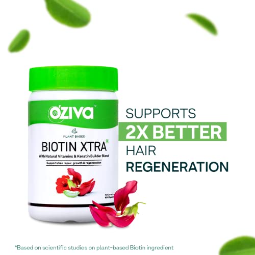 OZiva Biotin Xtra with Keratin Builder, 7000 Mcg
