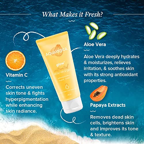 Aqualogica Glow+ Activated Aloe Vera Gel for Nourished Skin & Hair