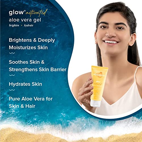 Aqualogica Glow+ Activated Aloe Vera Gel for Nourished Skin & Hair
