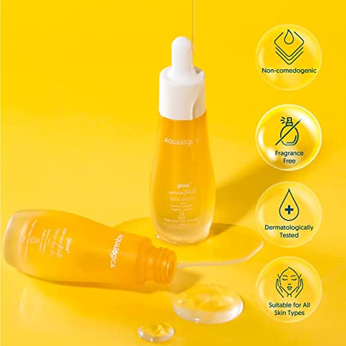 Aqualogica Glow+ Concentrate Face Serum for Glowing Skin & Skin Brightening with Vitamin C