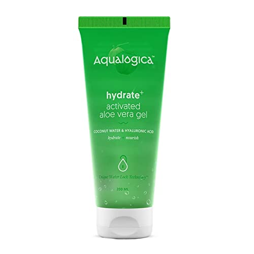Aqualogica Hydrate+ Activated Aloe Vera Gel for Nourished Skin & Hair with Coconut Water & Hyaluronic Acid