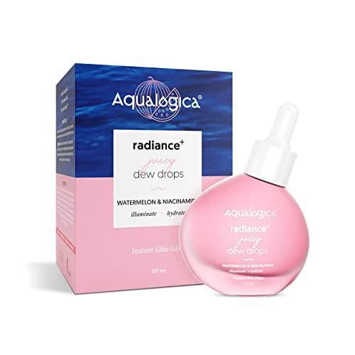 Aqualogica Radiance+ Juicy Dew Drops with Watermelon and Niacinamide | Face Serum | For All Skin Types