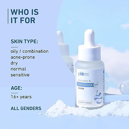 Plum 10% Niacinamide Face Serum With Rice Water For Clear & Bright Skin