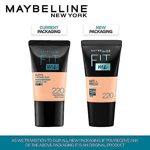 Maybelline New York Liquid Foundation, 220 Natural Beige, 18ml