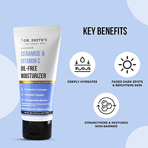 Dr. Sheths Ceramide &Vitamin C Oil Free | Lightweight Moisturizer