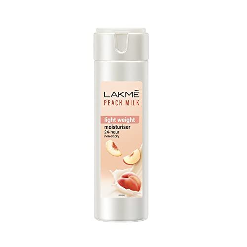 Lakme Peach Milk Face Moisturizer | Daily Lightweight Lotion with Vitamin C &Vitamin E for Soft Glowing Skin