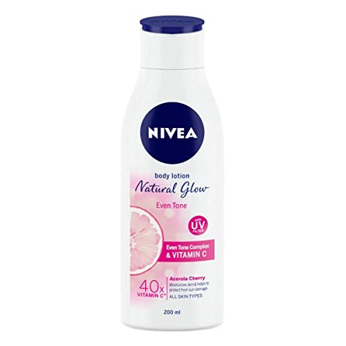Nivea Body Lotion - Natural Glow, Even Tone, Uv Protect & 40x Vitamin C