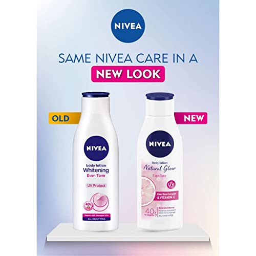Nivea Body Lotion - Natural Glow, Even Tone, Uv Protect & 40x Vitamin C