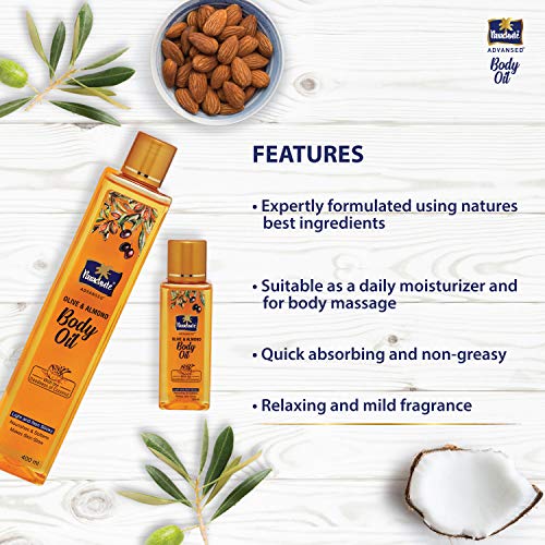 Parachute Advansed Olive &Almond Body Oil For Nourished Glowing Skin