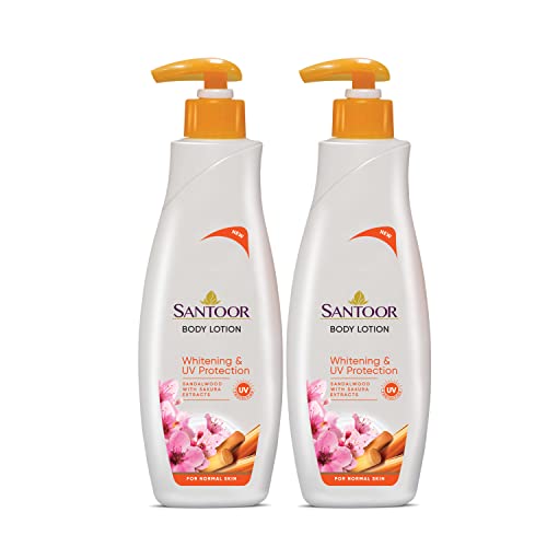 Santoor Perfumed Body Lotion for Whitening & UV Protection with Sandalwood & Sakura Extracts, 250ml, Pack of 2