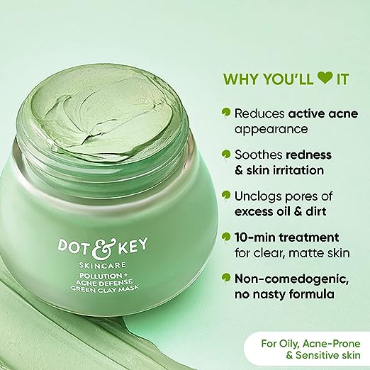 Dot & Key Skin Care Pollution + Acne Defense Green Clay Mask