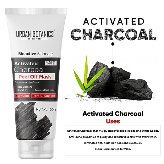 UrbanBotanics Charcoal Peel off Mask For Men & Women