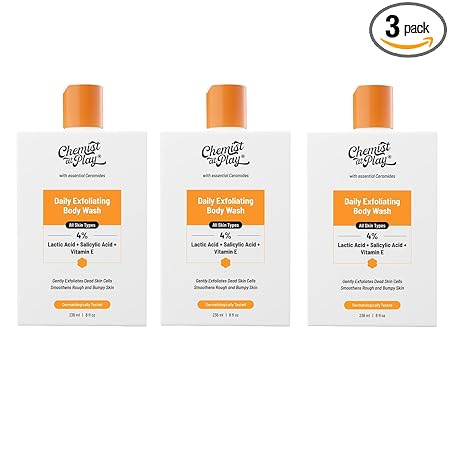 Chemist At Play 1% Salicylic Acid Exfoliating Body Wash, Pack of 3