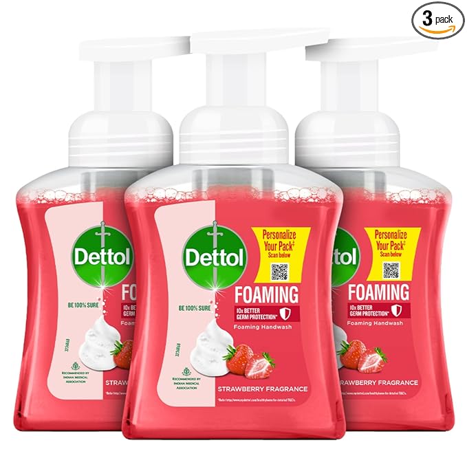 Dettol Strawberry Foaming Handwash Pump | Pack of 3