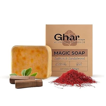 Ghar Soaps Sandal Wood And Saffron Bath Soap