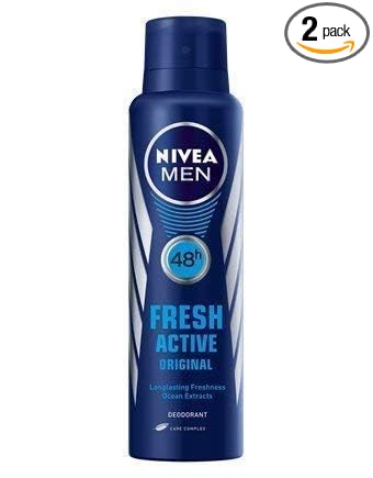 Nivea Men Fresh Active Original Deodorant, Pack of 2