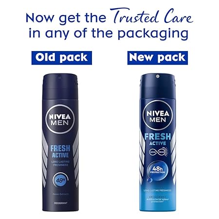 Nivea Men Fresh Active Original Deodorant, Pack of 2