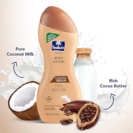 Parachute Advansed Cocoa Repair Body Lotion Pack of 2 | Intense Moisture Cocoa Butter Lotion Bundle