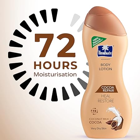 Parachute Advansed Cocoa Repair Body Lotion Pack of 2 | Intense Moisture Cocoa Butter Lotion Bundle
