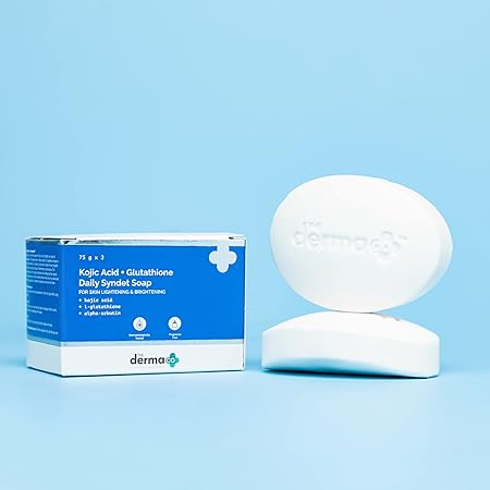The Derma Co Kojic Acid + Glutathione Daily Syndet Brightening Soap, Pack of 2