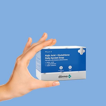 The Derma Co Kojic Acid + Glutathione Daily Syndet Brightening Soap, Pack of 2