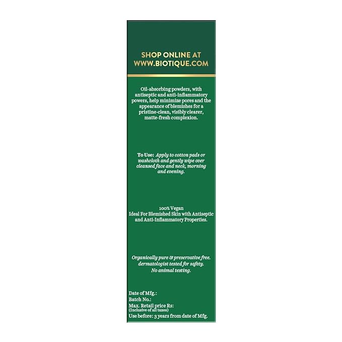 Biotique Tea Tree Skin Clearing Mattifying Facial Toner