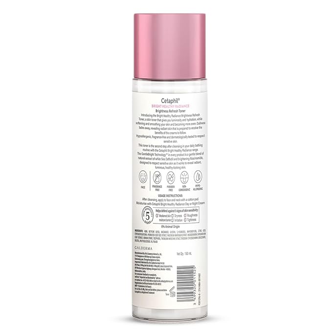 Cetaphil Bright Healthy Niacinamide Vitamin B3 Sea Daffodil Extract Radiance Refresh Toner Cream