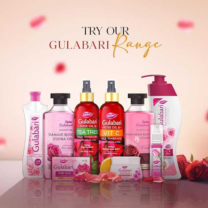 Dabur Gulabari Rose Oil &Vitamin C Face Toner Mist with Niacinamide