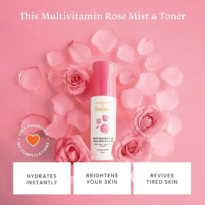 Foxtale Essentials Multivitamin Rose Mist &Toner with Niacinamide
