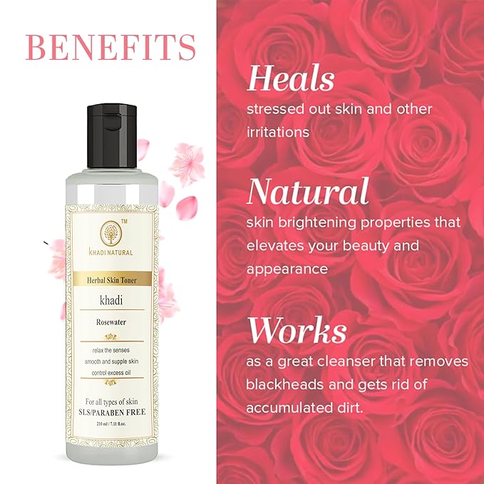 Khadi Natural Rose Water Herbal Skin Toner