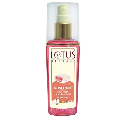 Lotus Herbals Rosetone Rose Petals Facial Skin Toner Liquid with Aloe Vera
