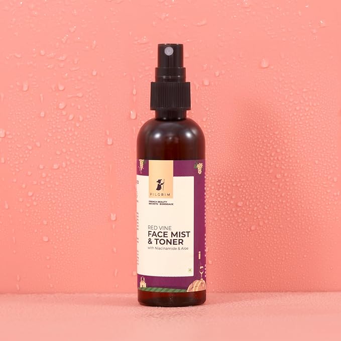 Pilgrim Alcohol Free Red Vine Face Toner Spray with Vitamin B3 and Aloe