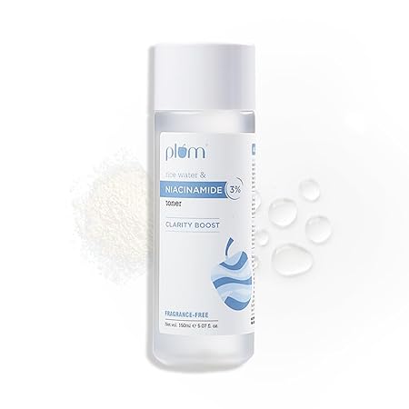 Plum 3% Niacinamide &Rice Water Face Toner | With Rice Ferment Extract
