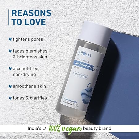 Plum 3% Niacinamide &Rice Water Face Toner | With Rice Ferment Extract