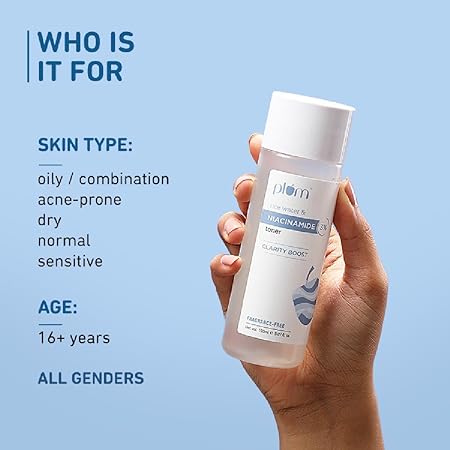 Plum 3% Niacinamide &Rice Water Face Toner | With Rice Ferment Extract