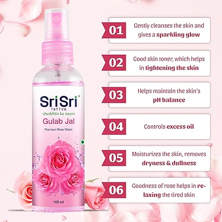 Sri Sri TATTVA shuddhta ka naam Gulab Jal Spray