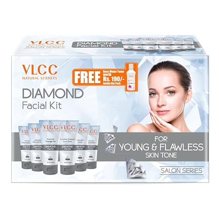 VLCC Diamond Facial Kit with FREE Rose Water Toner