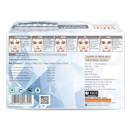 VLCC Diamond Facial Kit with FREE Rose Water Toner
