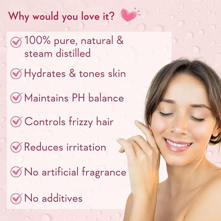 WishCare 100% Pure & Natural Rose Water, Kannauj Gulab Jal