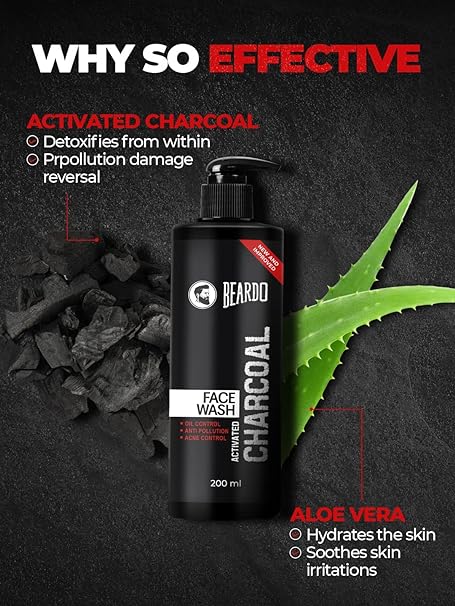 Beardo Activated Charcoal Face Wash for men