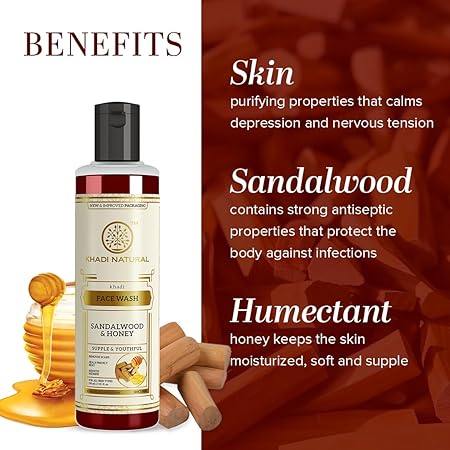 Khadi Natural Sandalwood &Honey Face Wash