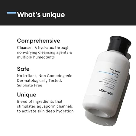 Minimalist 5% Aquaporin Booster Face Wash For Dry Skin with Hyaluronic Acid