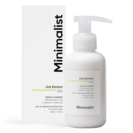 Minimalist Gentle Cleanser 6% Oat Extract For Sensitive Skin | Gentle Face Wash With Hyaluronic Acid