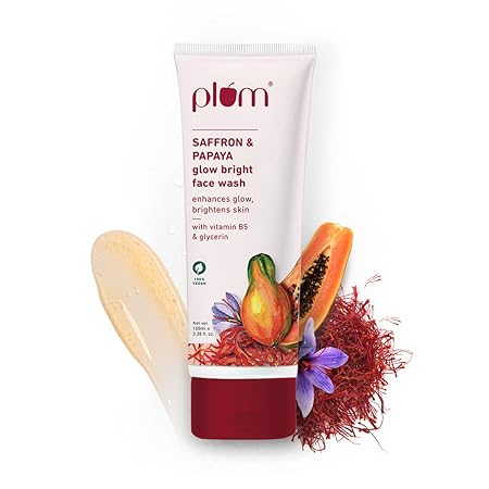 Plum Saffron & Papaya Glow & Brightening Face Wash