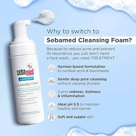 Sebamed Clear Face Cleansing Foam for Acne prone Skin