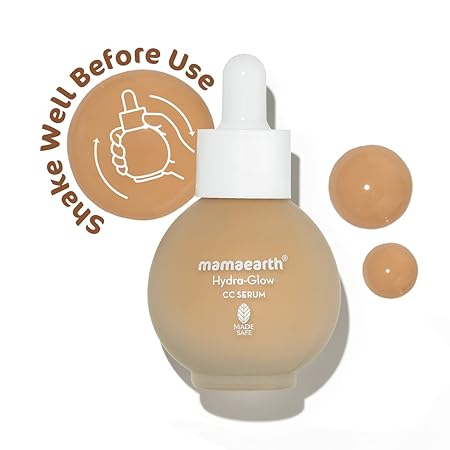 Mamaearth Hydra-Glow CC Serum with Vitamin C & Hyaluronic Acid, Honey